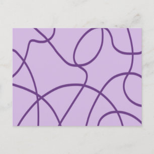 Postal Arte de línea en morado