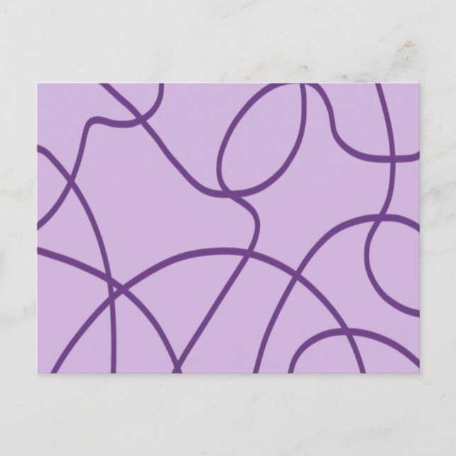 Postal Arte de línea en morado (Anverso)