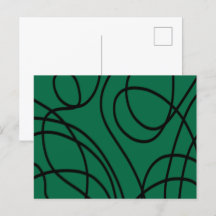 Arte de línea moderna en verde y negro
