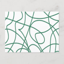 Arte de línea moderna: verde sobre blanco