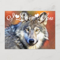 Arte de lobo gris pintura imagen foto te amo