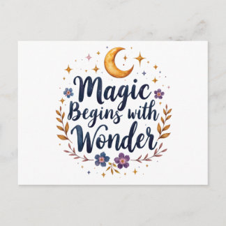 Postal Arte de Luna Estrellas Inspirador