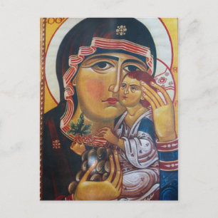 Postal Arte de María Madre y Jesús
