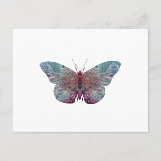 Postal Arte de mariposa (Anverso)