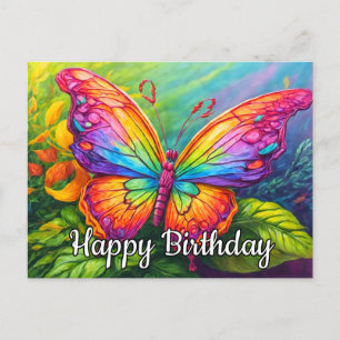 Postal Arte de mariposa artística con vibración suave