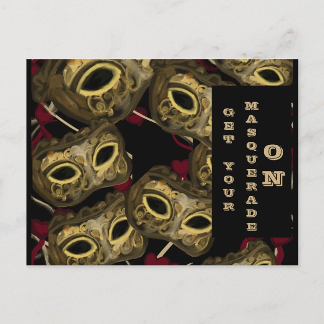 POSTAL ARTE DE MÁSCARAS  (Anverso)