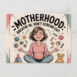 Postal Arte de Maternidad Respira Calma