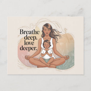 Postal Arte de Meditación de Conciencia Materno Infantil