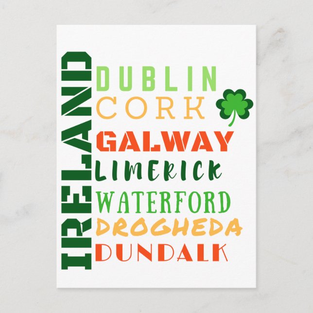 POSTAL ARTE DE METRO IRLANDA (Anverso)