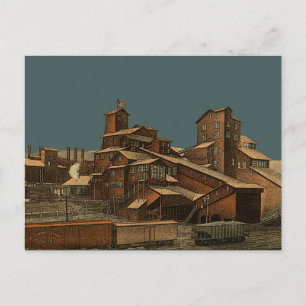 Postal Arte de minería de carbón de carbón de antracita d