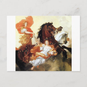 Postal Arte de mitología de antigüedades de Apolo y Auror