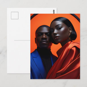 Postal arte de moda africana