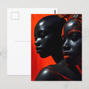Postal Arte de moda de África