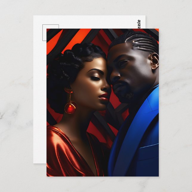 Postal Arte de moda de África (Anverso / Reverso)