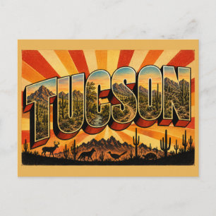 Postal Arte de montaña del desierto de Sonora Tucson Ariz