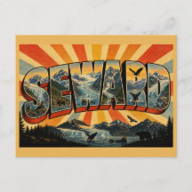 Arte de montaña glaciar de fiordo de Seward Alaska
