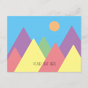 Postal arte de montaña simple mcm Postcard