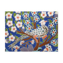 Arte de mosaico de pavo real floral