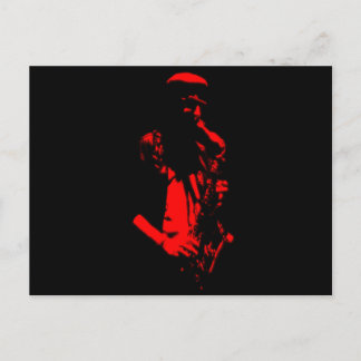 Postal Arte de música saxofónica