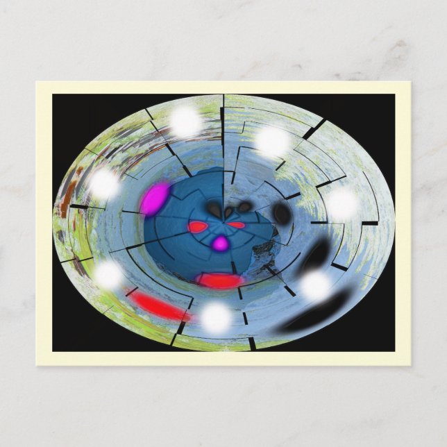 Postal Arte de navegación espacial alienígena (Anverso)