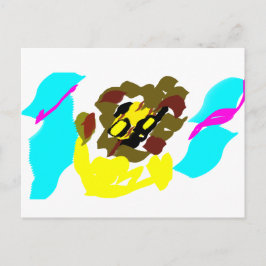 Postal Arte de ola de león