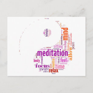 Postal Arte de palabra meditación