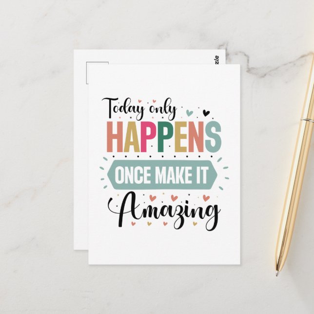 Postal arte de palabras inspirador (Anverso/Reverso In Situ)