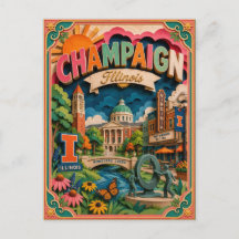Arte de papel de Champaign Illinois PopCut Estados