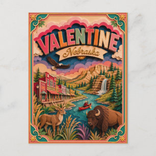 Postal Arte de papel de Estados PopCut San Valentín Nebra