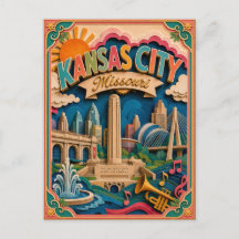 Arte de papel de Kansas City Missouri PopCut