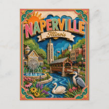 Arte de papel de Naperville Illinois PopCut Estado