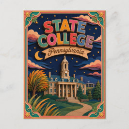 Postal Arte de papel de State College Pennsylvania PopCut