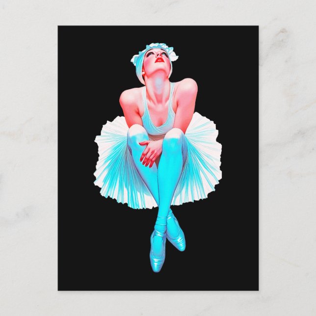 Postal Arte de pared de bailarina elegante – Danza de bal (Anverso)