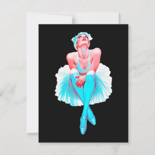 Postal Arte de pared de bailarina elegante – Danza de bal