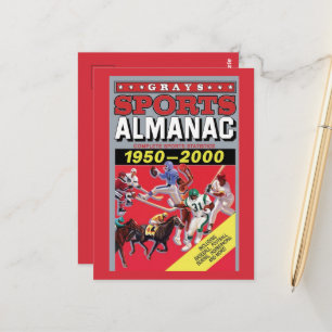 Postal Arte de pared de metal Almanaque deportivo