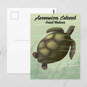 Postal Arte de pared del panel de tortuga marina de la Is