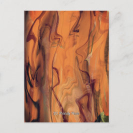 Postal Arte de pared líquido de mármol abstracto marrón ú