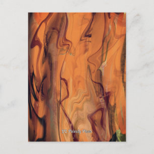 Postal Arte de pared líquido de mármol abstracto marrón ú