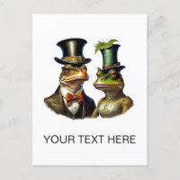 Arte de pareja de ranas victorianas lindo cottagec