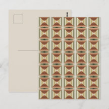 Arte de Patrón de Rayas de Colores Marrón, Verde y