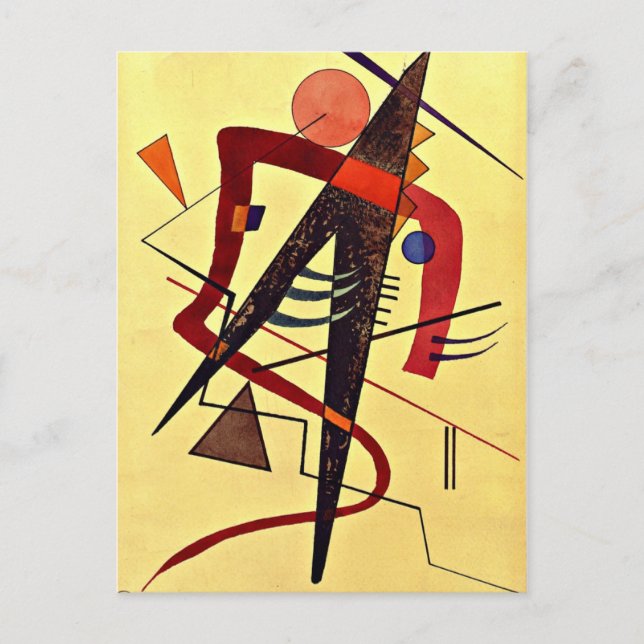 Postal Arte de Paul Klee: Cálido (Anverso)