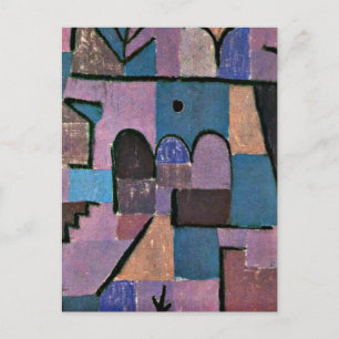 Postal Arte de Paul Klee: Jardín Oriental