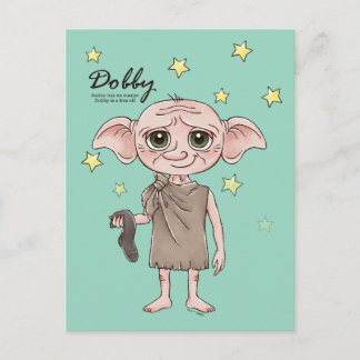 Postal Arte de Personaje Acuarela de Dobby