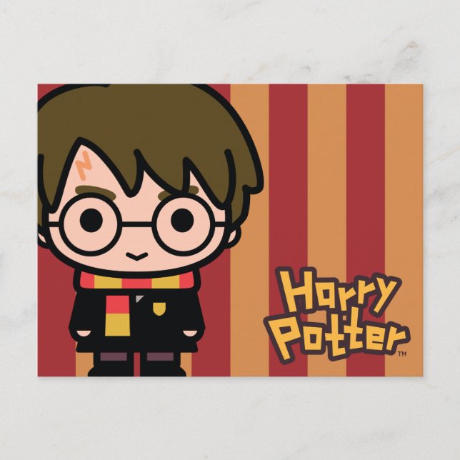 Postal Arte de Personaje de Dibujos Animados de Harry Pot (Anverso)