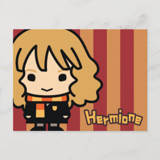 Postal Arte de personaje de dibujos animados de Hermione 