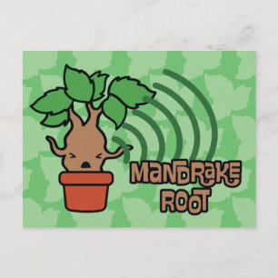 Postal Arte de Personaje de Mandrake Gritando de Dibujos 