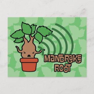 Postal Arte de Personaje de Mandrake Gritando de Dibujos