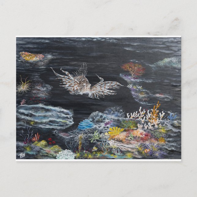 Postal Arte de pescado en (Anverso)