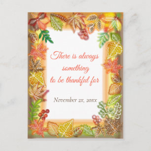 Postal Arte de pincel del follaje de otoño para el Día de