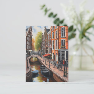 Postal Arte de pintura al óleo de Ámsterdam